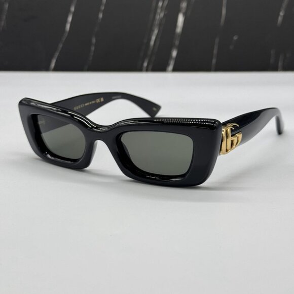 NEW GG1827S 001 GUCCI SHINY BLACK WOMEN GUCCI SUNGLASSES - Picture 2 of 13